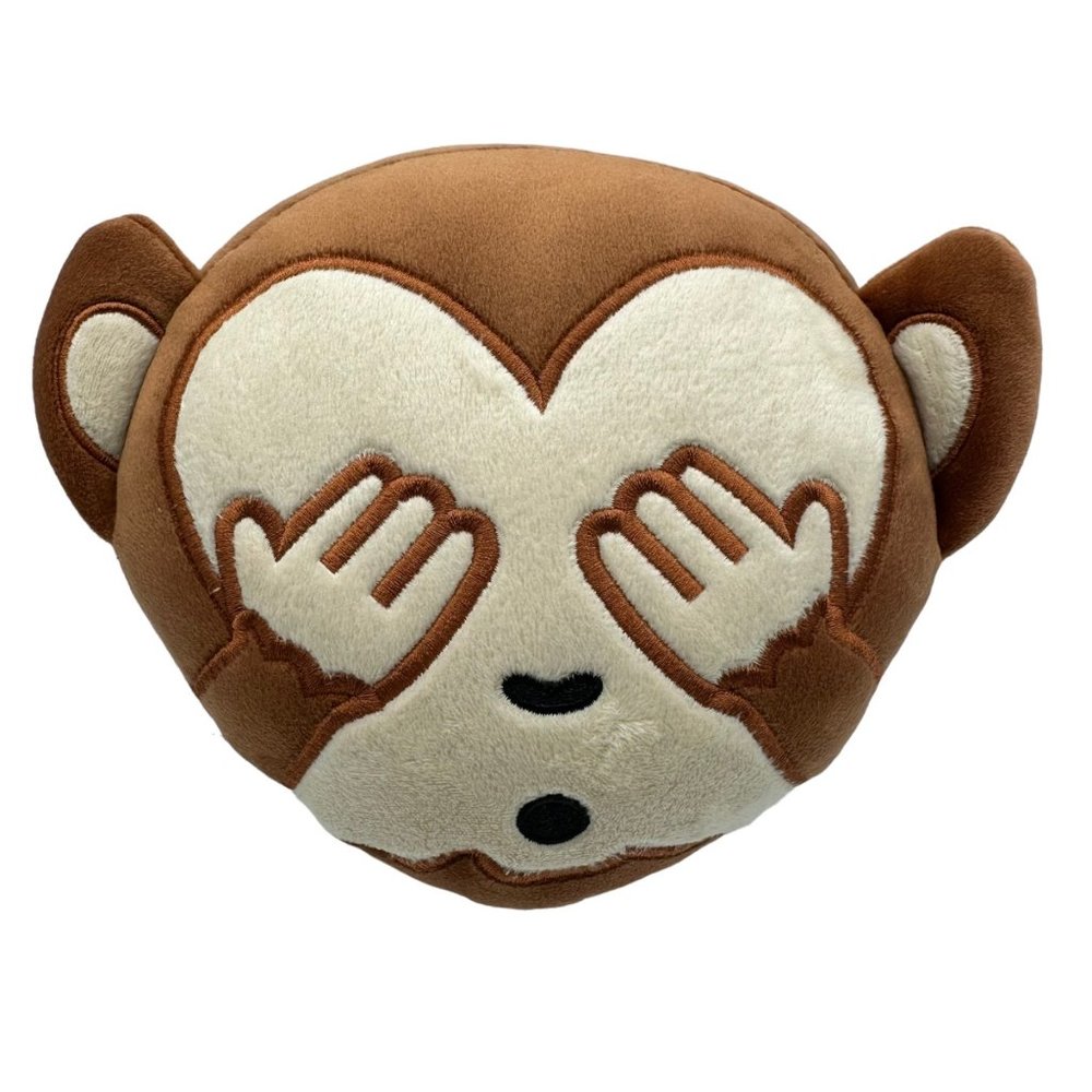 Cute and Cozy Monkey Mask and Neck Pillow Brown Stuffed Animal Plush Toy